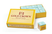 Gold Crown 12 Piece Billiard Chalk - Green