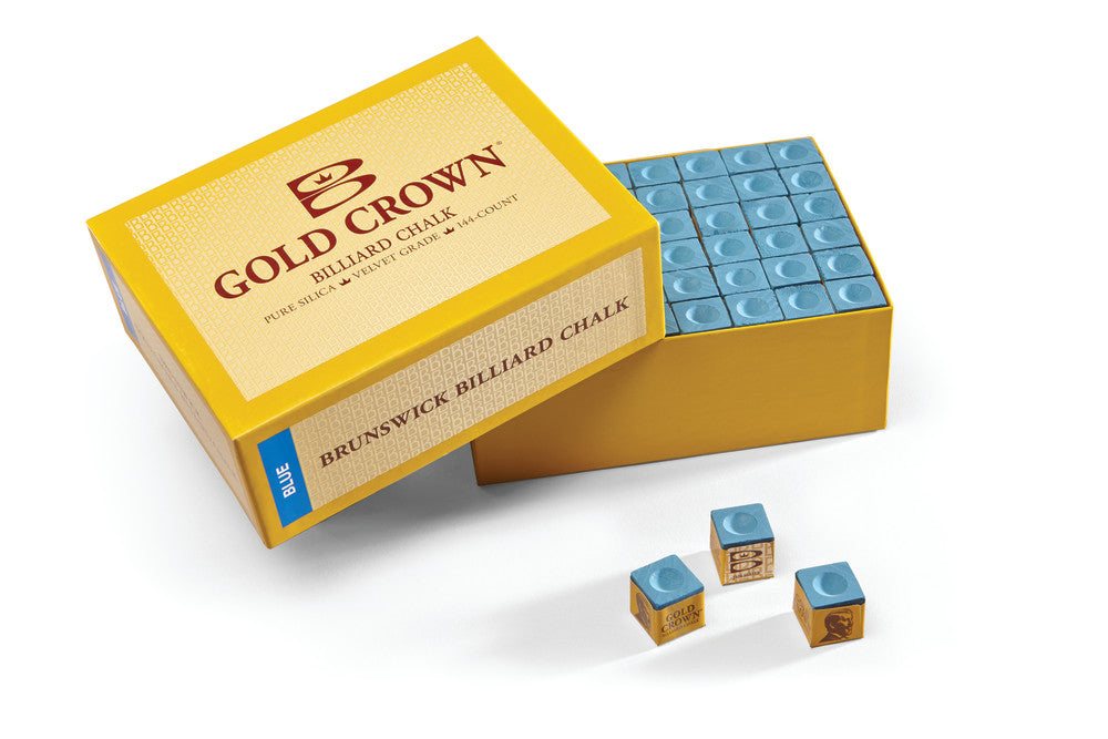 Gold Crown 144 Piece Billiard Chalk - Blue