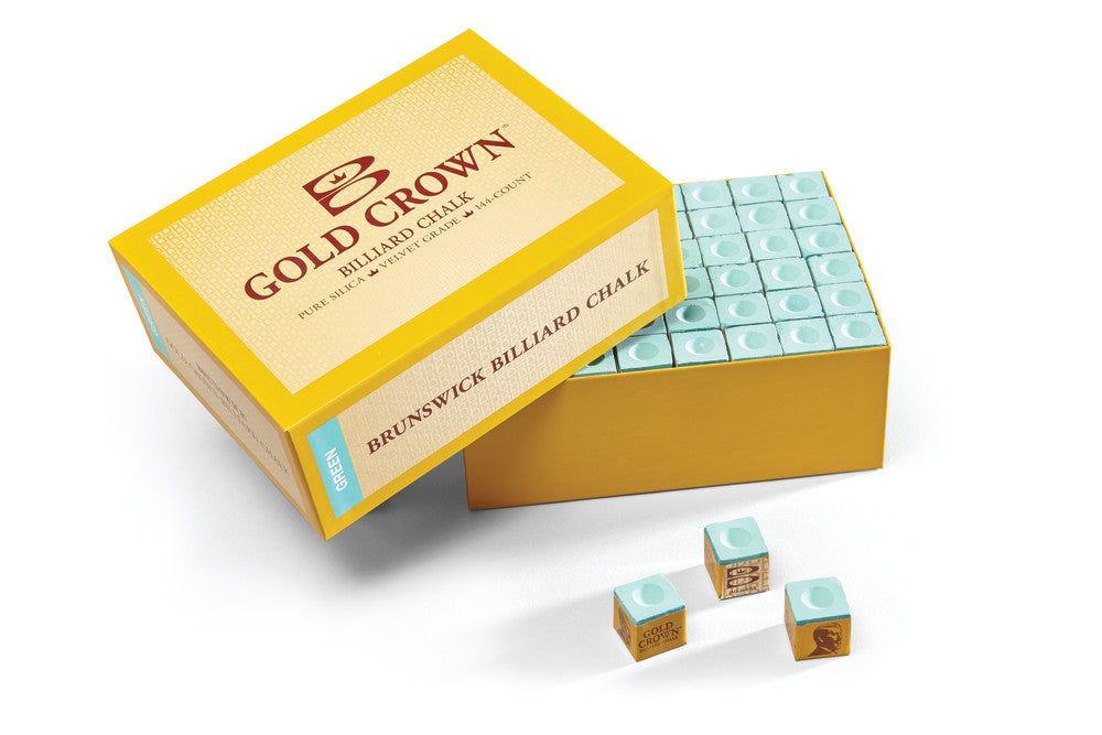 Gold Crown 144 Piece Billiard Chalk - Green