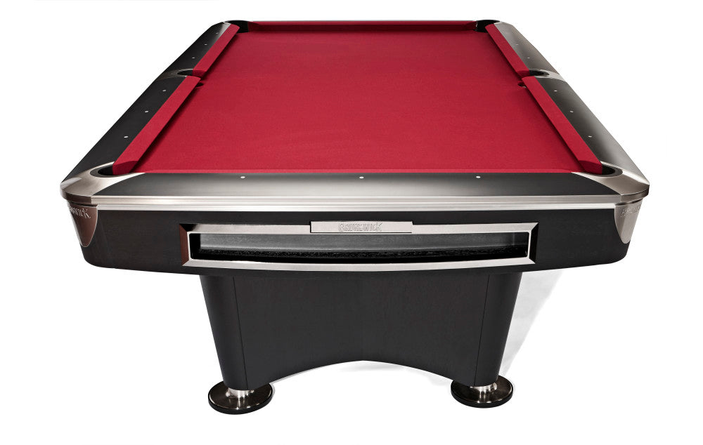 Gold Crown VI 9' Matte Black Pocket, Pool Table - 114.6"L x 64.8"W x 32.3"H