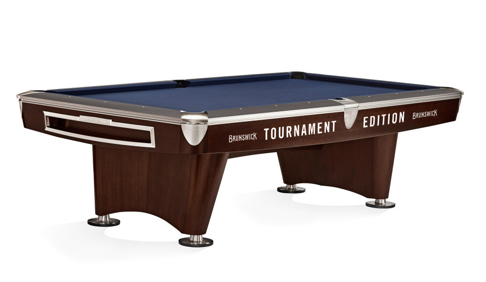 Gold Crown VI Tournament 9' Skyline Walnut / Espresso Two Tone Pocket, Pool Table - 114.6"L x 64.8"W x 32.3"H