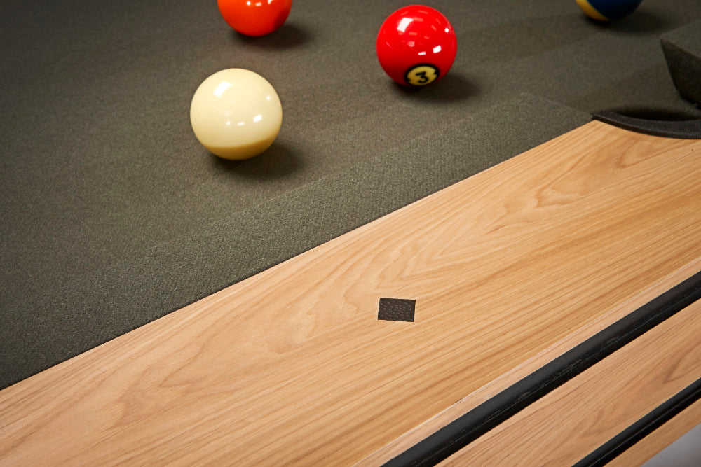 Hickory 8' Natural Hickory , Pool Table - 102"L x 58"W x 32"H
