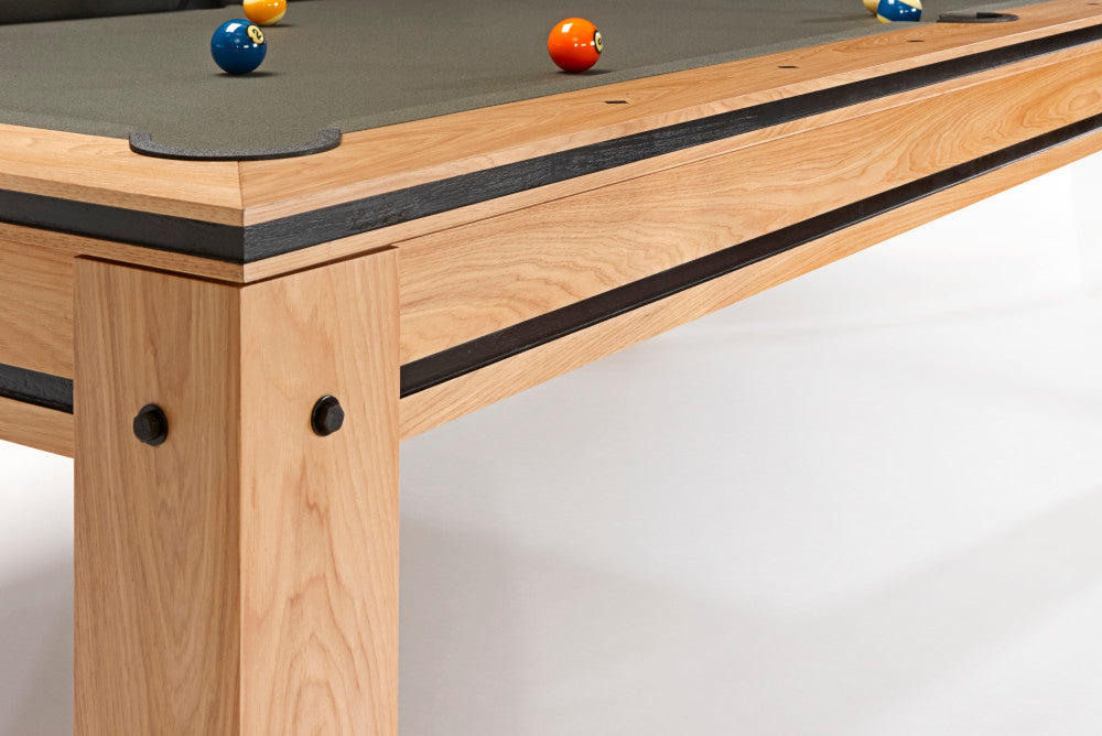 Hickory 8' Natural Hickory , Pool Table - 102"L x 58"W x 32"H