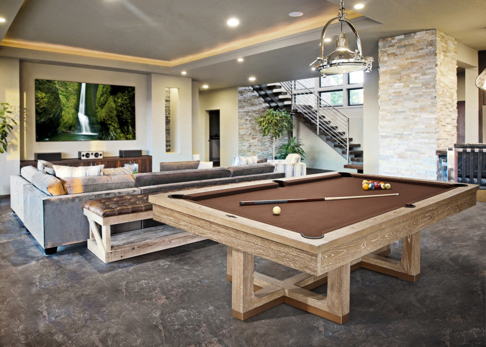 Matanza 8' Sandwashed, Pool Table - 100.5"L x 56.5"W x 32"H