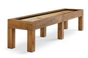 Parsons 12' Natural Dry Oak 2PC, Shuffleboard Table - 146.5”L x 31.9”W x 32.2”H