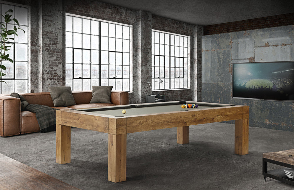 Parsons 8' Natural Dry Oak, Pool Table - 105”L x 61”W