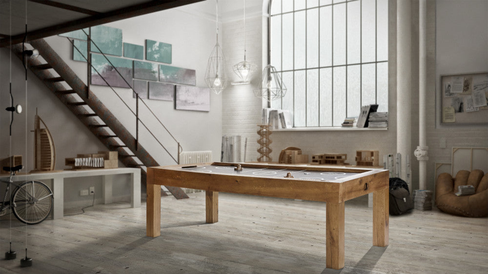 Parsons Air Hockey Table - Natural Dry Oak - 86.5"L x 44.3"W x 30"H