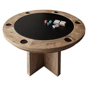 Parsons Poker Table Natural Dry Oak with Black Play Surface - 54"L x 54"W x 31"H