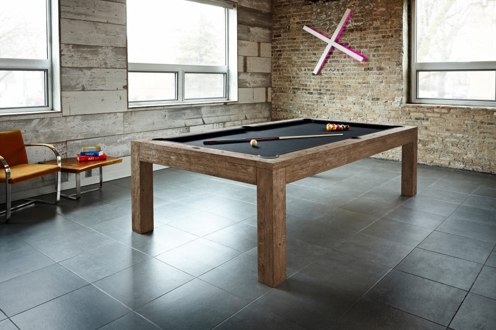Sanibel 8' Rustic Dark Brown, Pool Table - 90"L x 52"W x 32"H