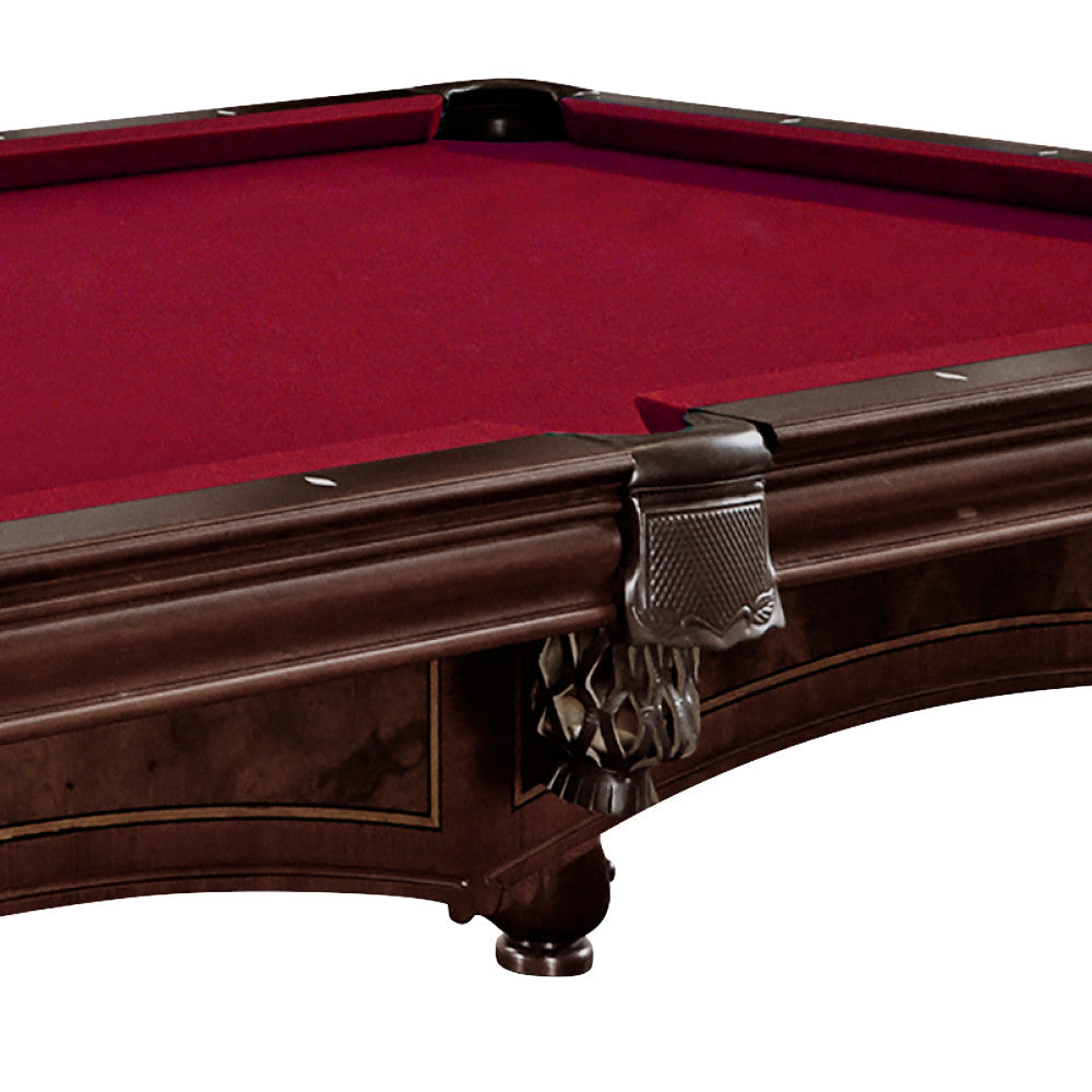 Santini 8' Espresso, Pool Table - 98.5"L x 54.5"W x 32"H
