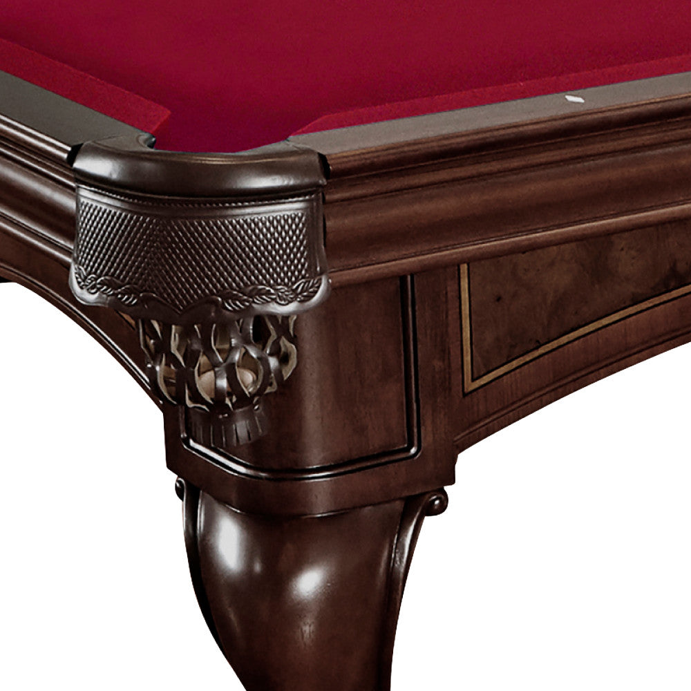 Santini 8' Espresso, Pool Table - 98.5"L x 54.5"W x 32"H