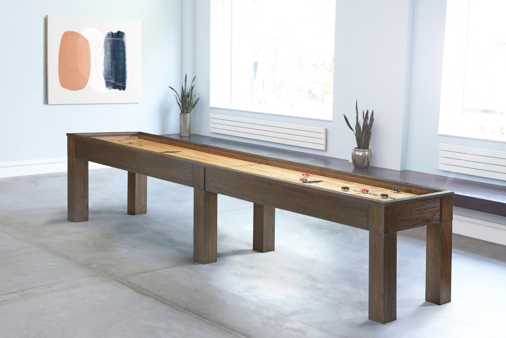 Soho 12' Nutmeg 2 PC Playfield, Shuffleboard Table - 146.9"L x 28.7"W x 32.1"H