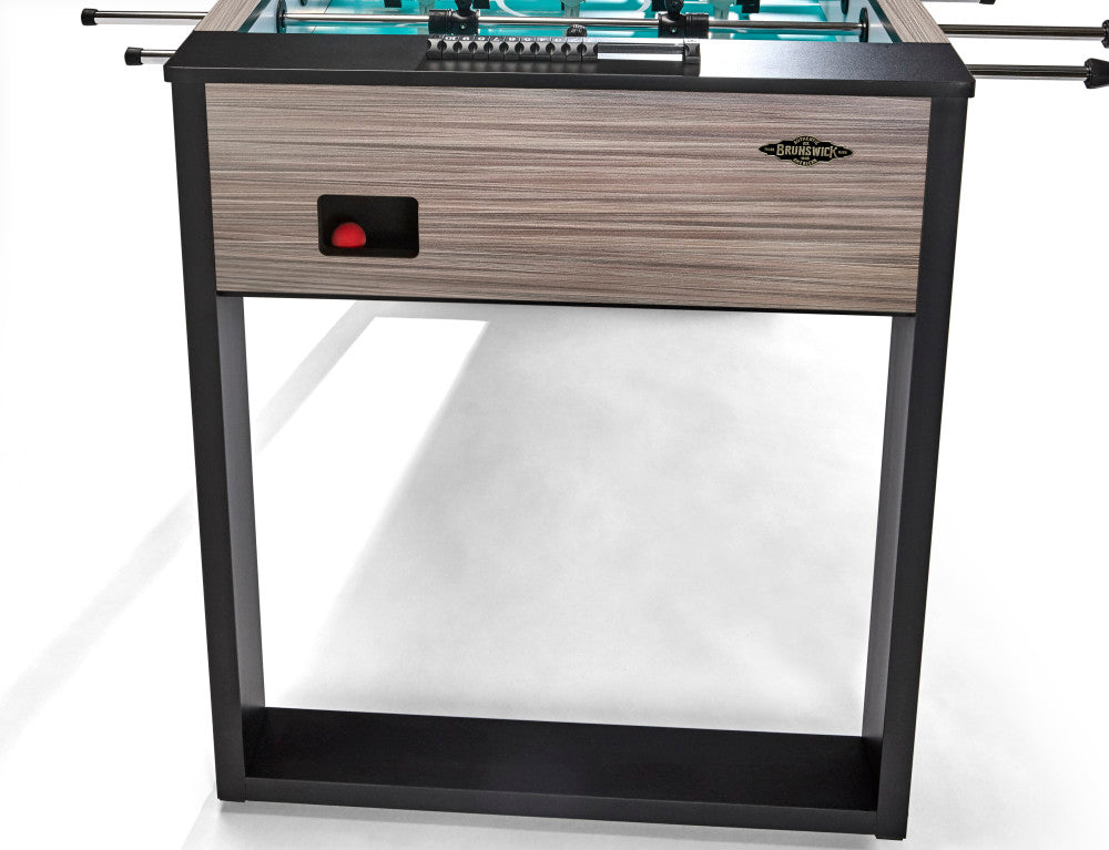 Corner Kick Foosball Table - Weathered Oak - 55.1"L x 24.9"W x 36"H
