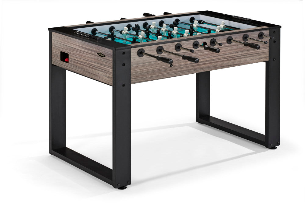 Corner Kick Foosball Table - Weathered Oak - 55.1"L x 24.9"W x 36"H