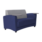 Pro Series Upholstered Common Area Sofa with Tablet - Navy/Gray/Cosmic Strandz