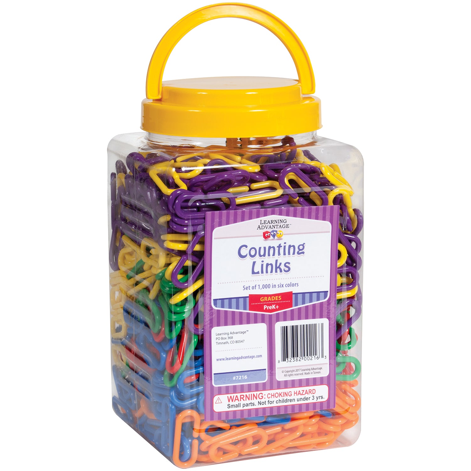 Six-Color Counting Links - Set of 1,000