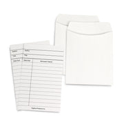 150 Library Pockets and 150 Library Cards, White