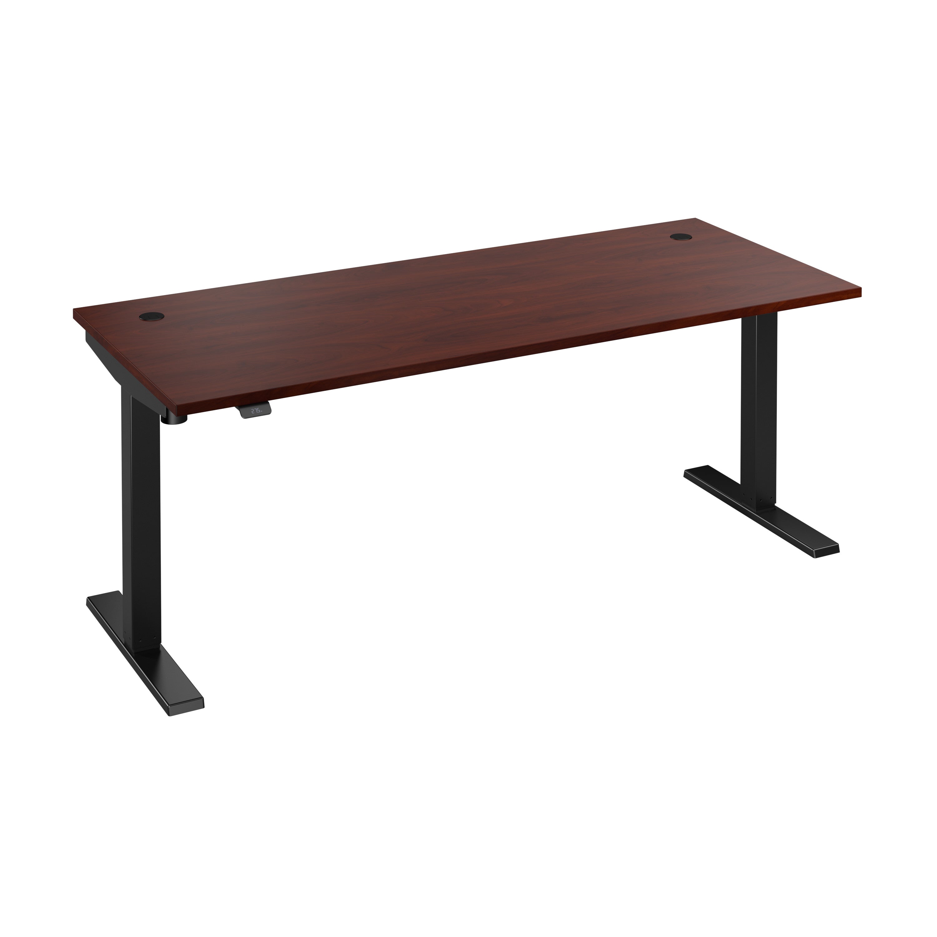 Bush Business Furniture Move 40 Series 72W x 30D Electric Height Adjustable Standing Desk in Hansen Cherry with Black Base - 71.02" Width x 29.37" Depth x 28.17" Height