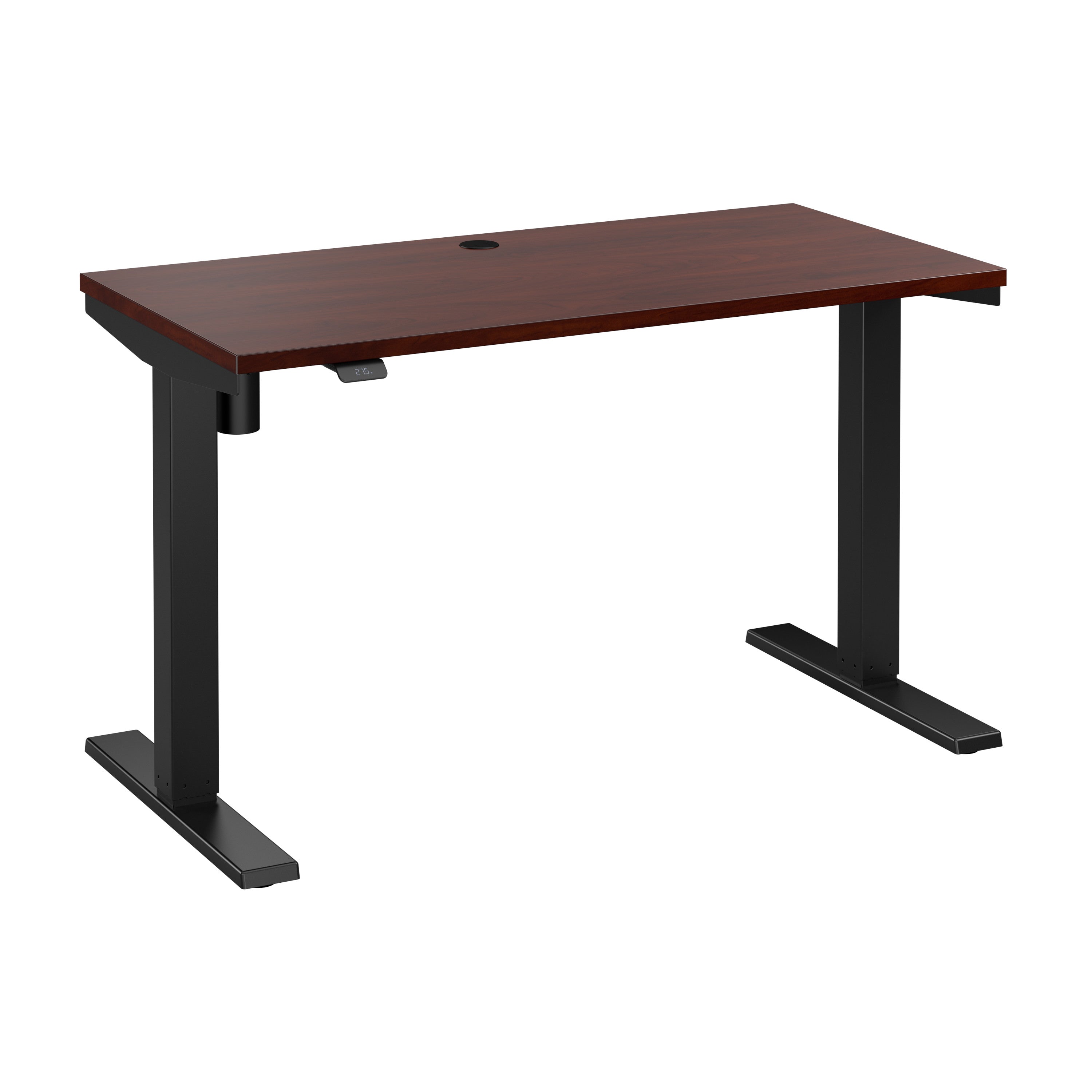Bush Business Furniture Move 40 Series 48W x 24D Electric Height Adjustable Standing Desk in Hansen Cherry with Black Base - 47.6" Width x 23.35" Depth x 28.17" Height