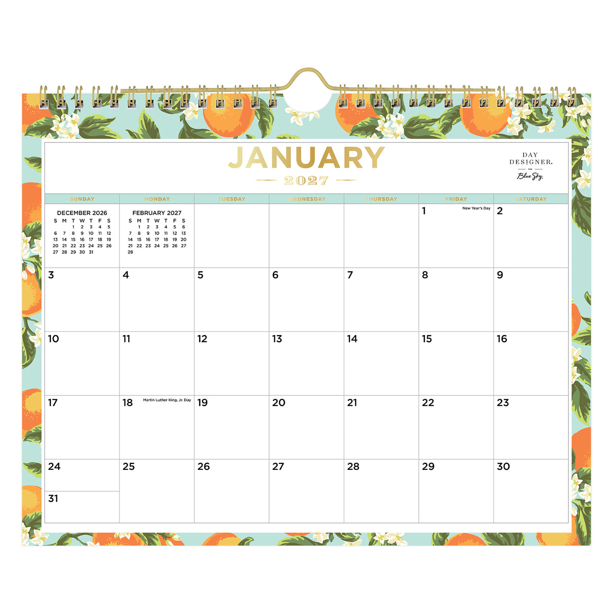 WALL CAL DD ORANGE BLOSSOM MINT