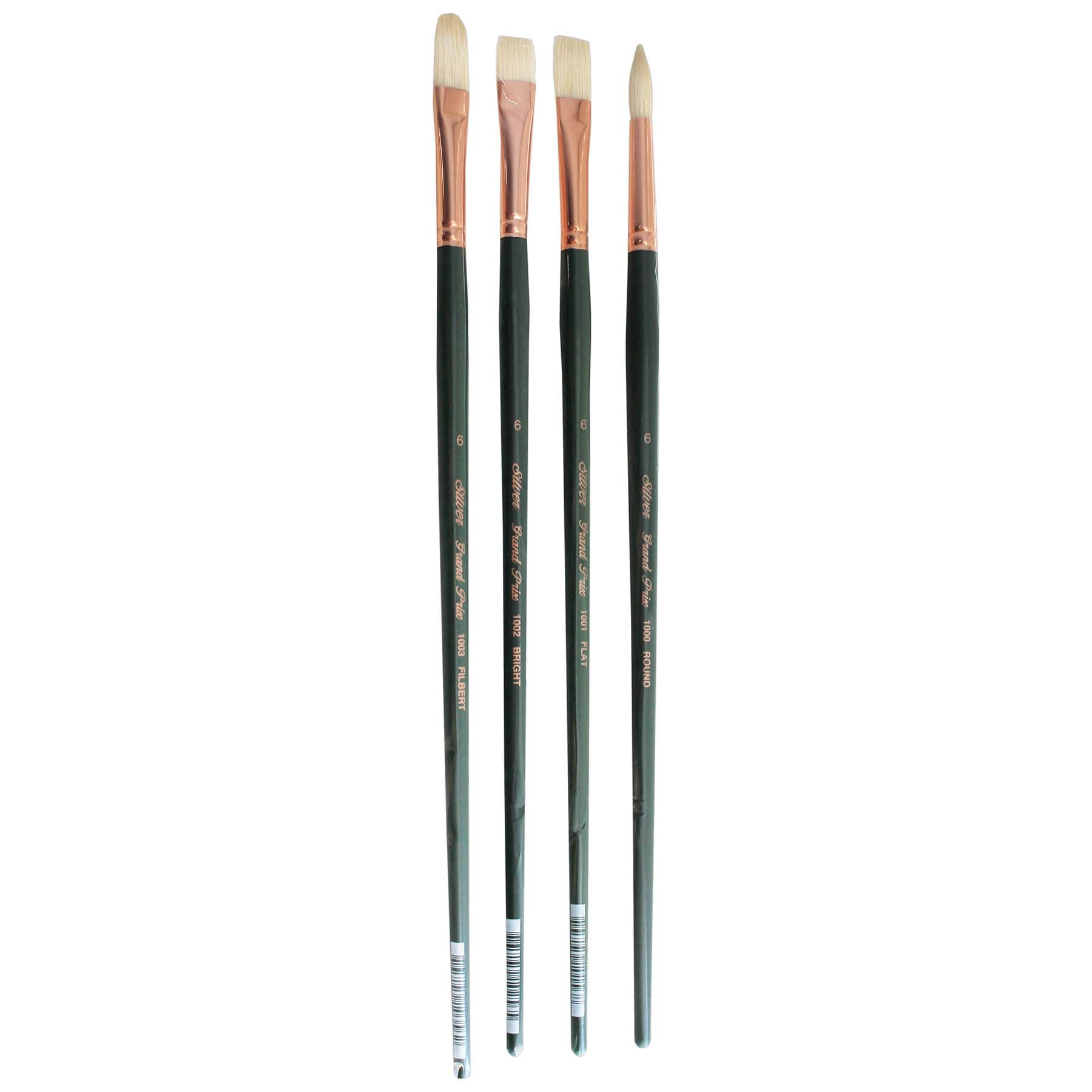 Grand Prix Size 6 Variety, 4 Brushes