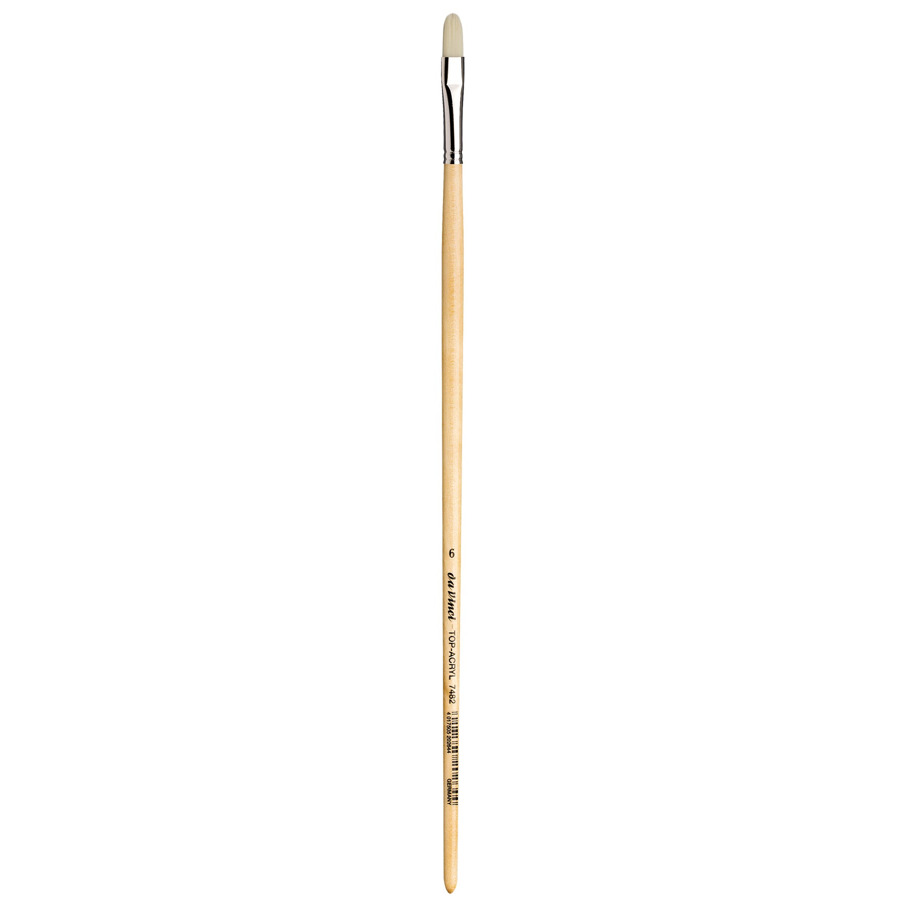 TOP-ACRYL White Brush, Synthetic, Acrylic & Oil, Filbert, Series 7482, Size 6