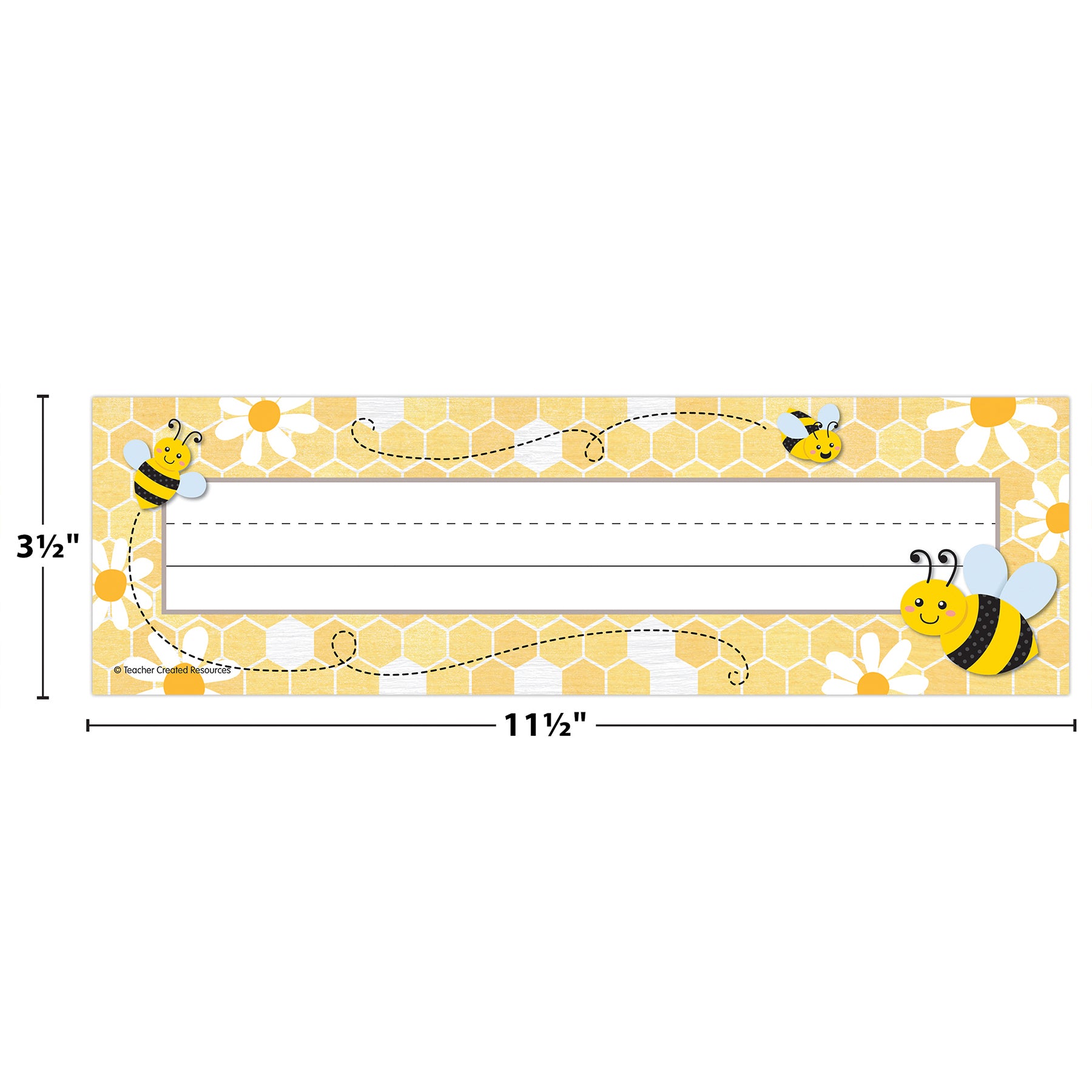 Buzzing Bees Flat Name Plates, Pack of 36