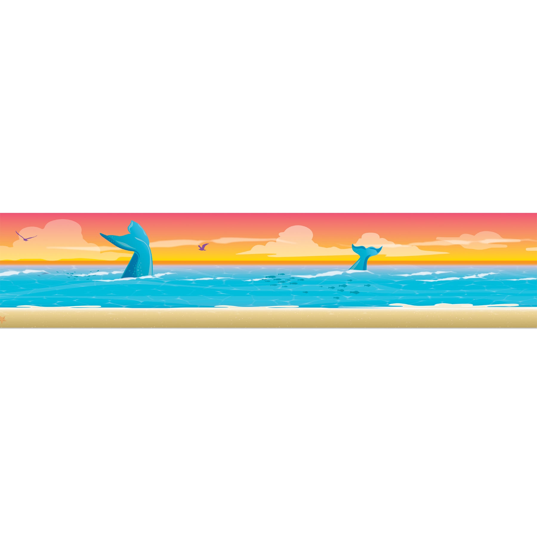 Seas the Day Horizon Extra Wide Die-Cut Deco Trim®, 37 Feet