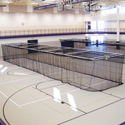 Batting Cages - Ceiling Suspended, Retractable  (70 ft.L x 12 ft.W x 11 ft.H) - (3/4 in. Mesh - Multi-Sport) (Black)