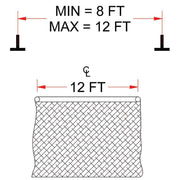 Ceiling Mounting Kit - Parallel - Spanning 8 ft. to 12 ft. On Center