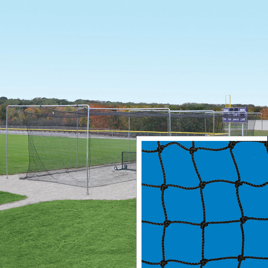 Batting Tunnel Net - #24 - 2mm Poly Fiber Net - 1-3/4 in. Square Mesh   (70 ft.L x 12 ft.W x 12 ft.H)