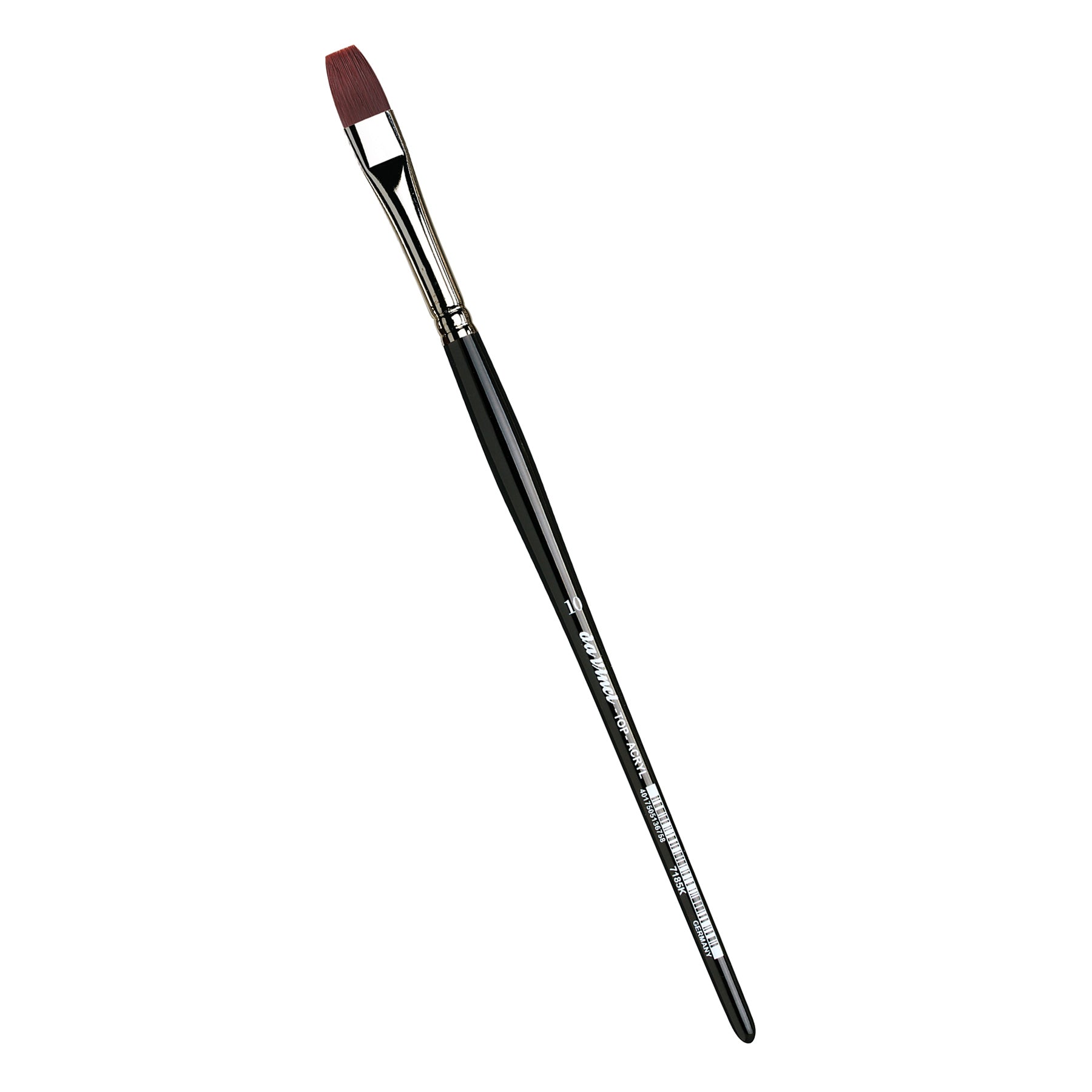 TOP-ACRYL Bright Red-Brown Brush, Synthetic, Acrylic & Oil, Flat, Series 7185K, Size 10