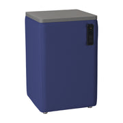 Pro Series Upholstered 18" x 18" Square Ottoman Table with Tech Panel 28" Height - Navy/Cosmic Strandz