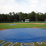 Baseball Rain Cover with Ground Stakes (12 ft. Round - 18 oz. UV Treated Vinyl)