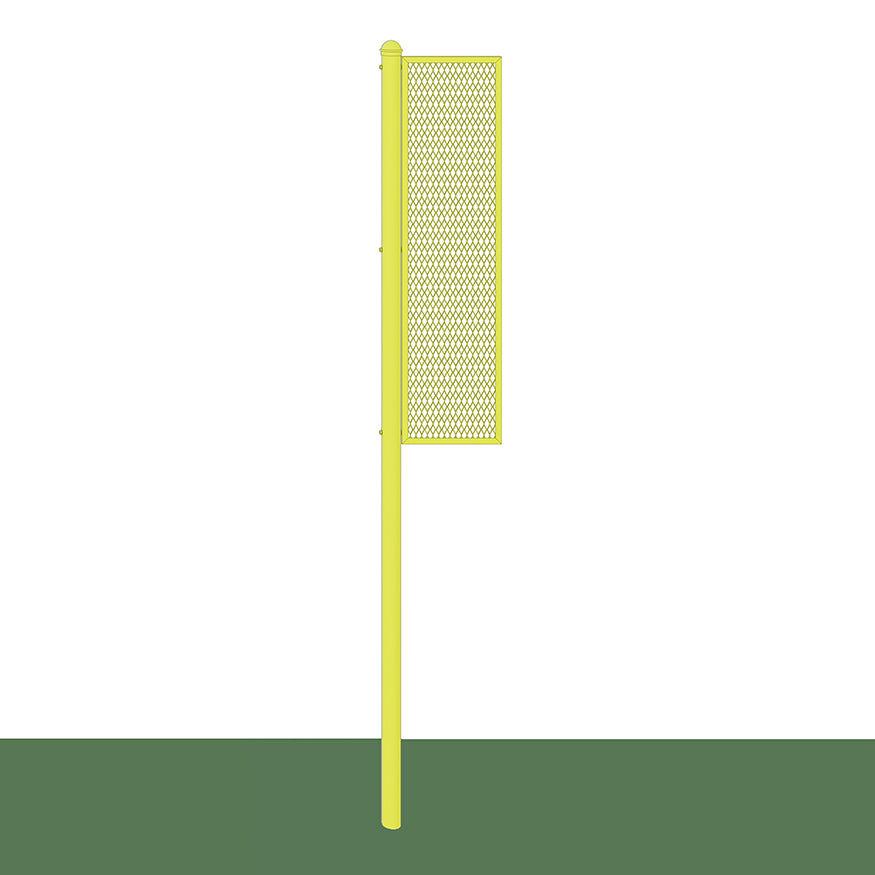 Foul Poles - Collegiate (12 ft.) - Baseball/Softball (Semi-Permanent)  (Yellow)