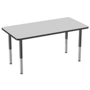 30" x 60" Rectangle Thermofused Activity Table with Adjustable Super Legs - Gray/Black