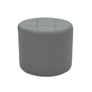 Tufted Round Ottoman 16" Height - Gray