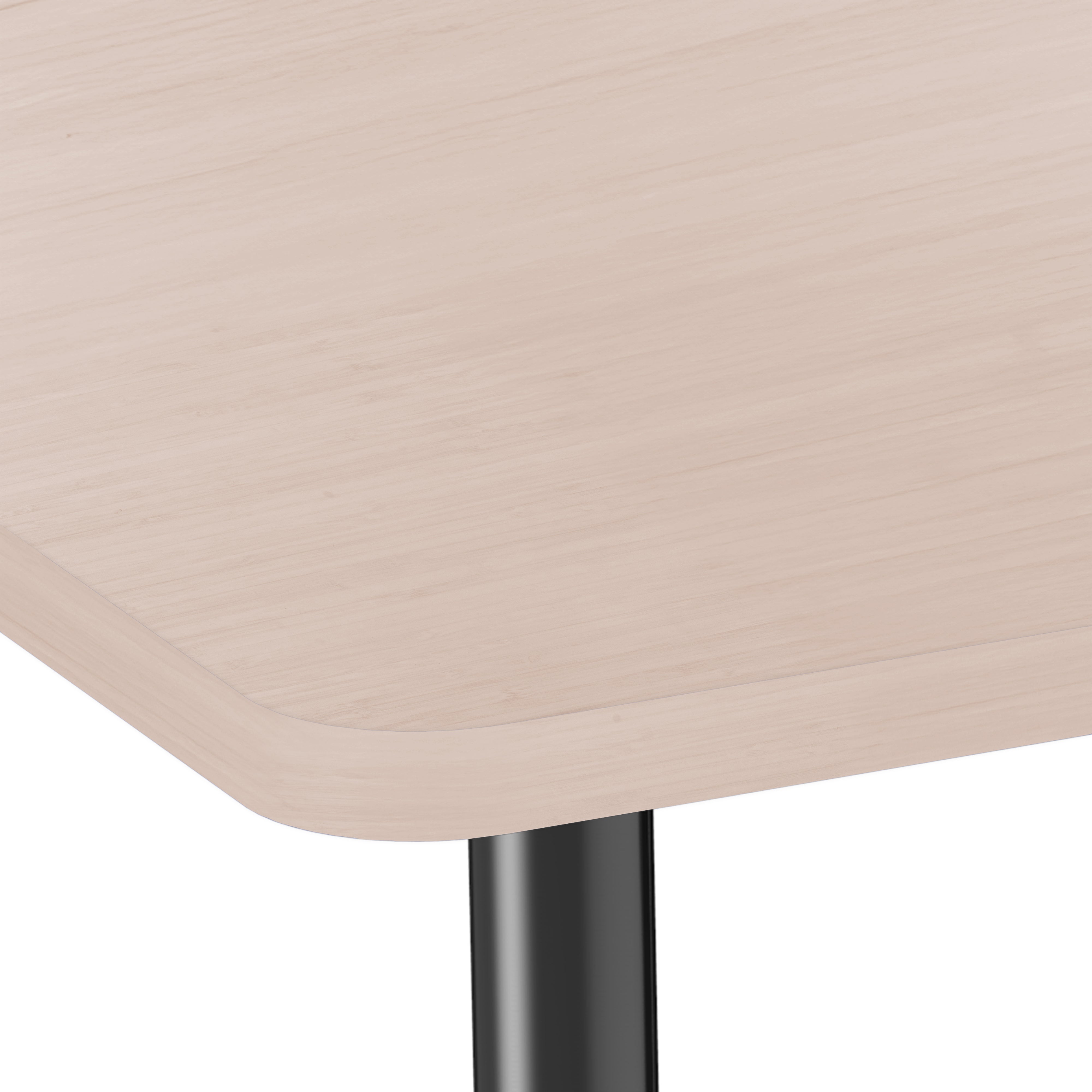 Adapte 30" x 60" Rectangle Woodgrain Activity Table with Adjustable Tapered Legs - Asian Sand/Black