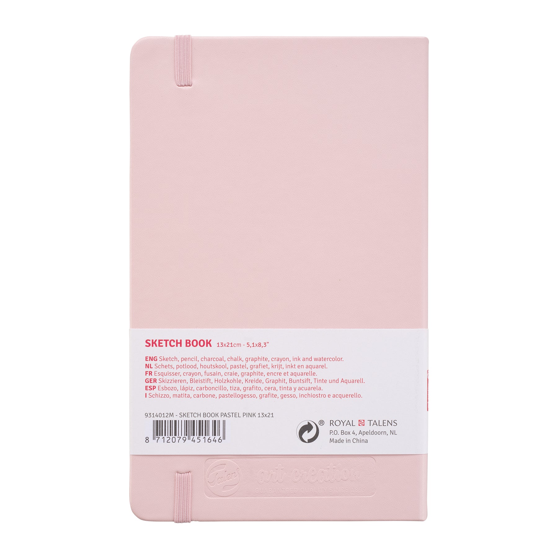 Sketchbook, 80 Sheets, 90lbs, Pastel Pink Cover, 5.1" x 8.3"