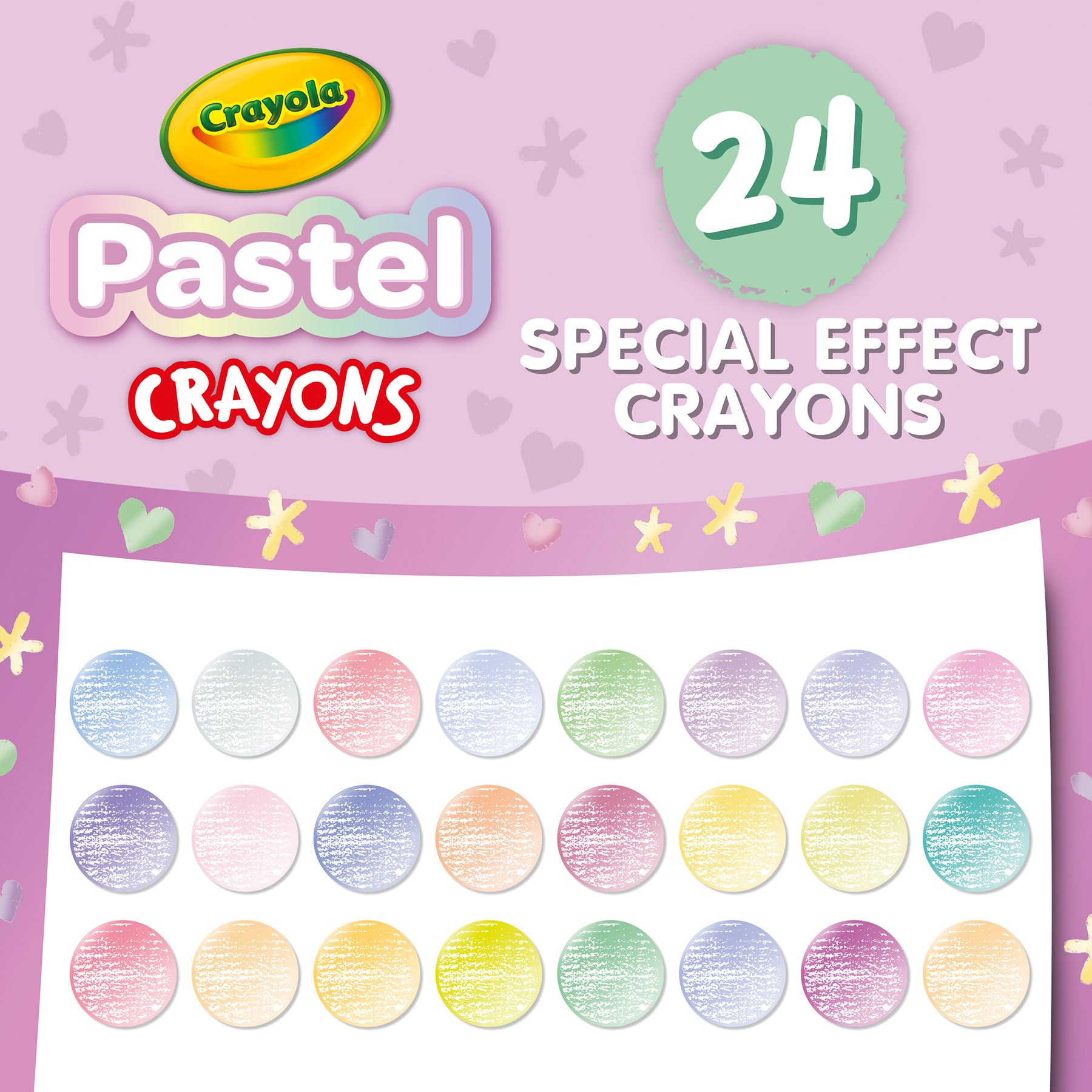 Pastel Crayons, 24 Colors