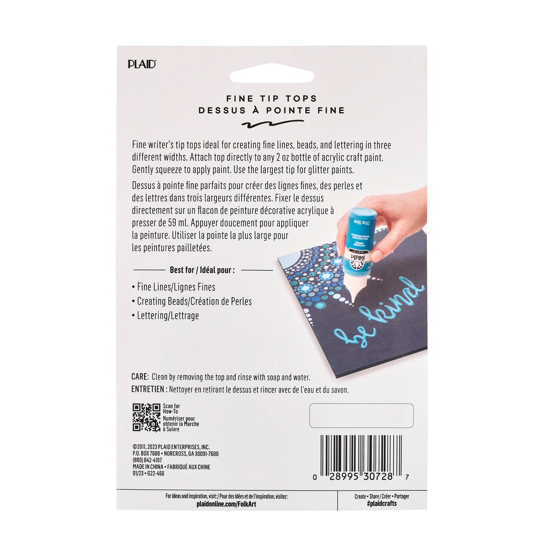 Bottle Top Writer Tips Paint Tools, 6-Piece Set
