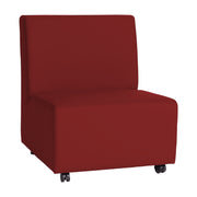 Pro Series Upholstered Armless Mobile Chair - Crimson