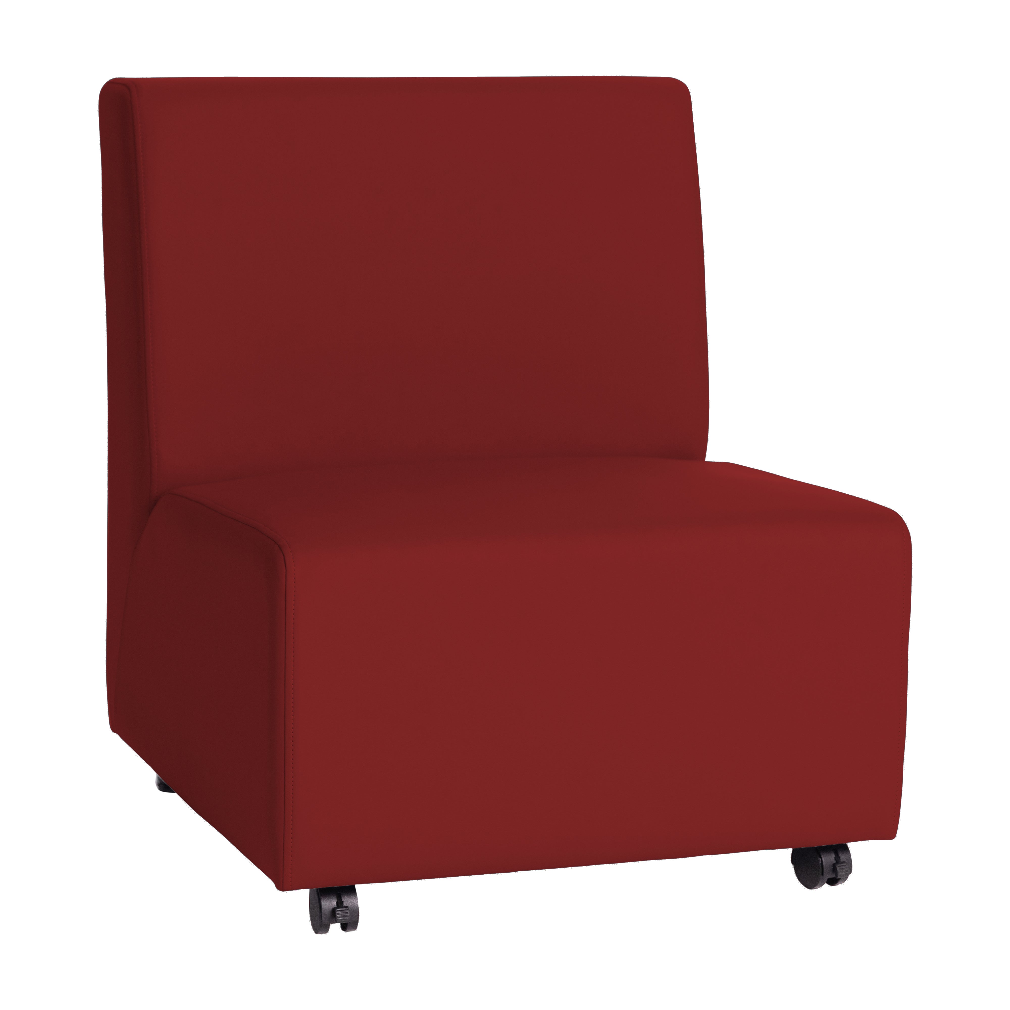 Pro Series Upholstered Armless Mobile Chair - Crimson