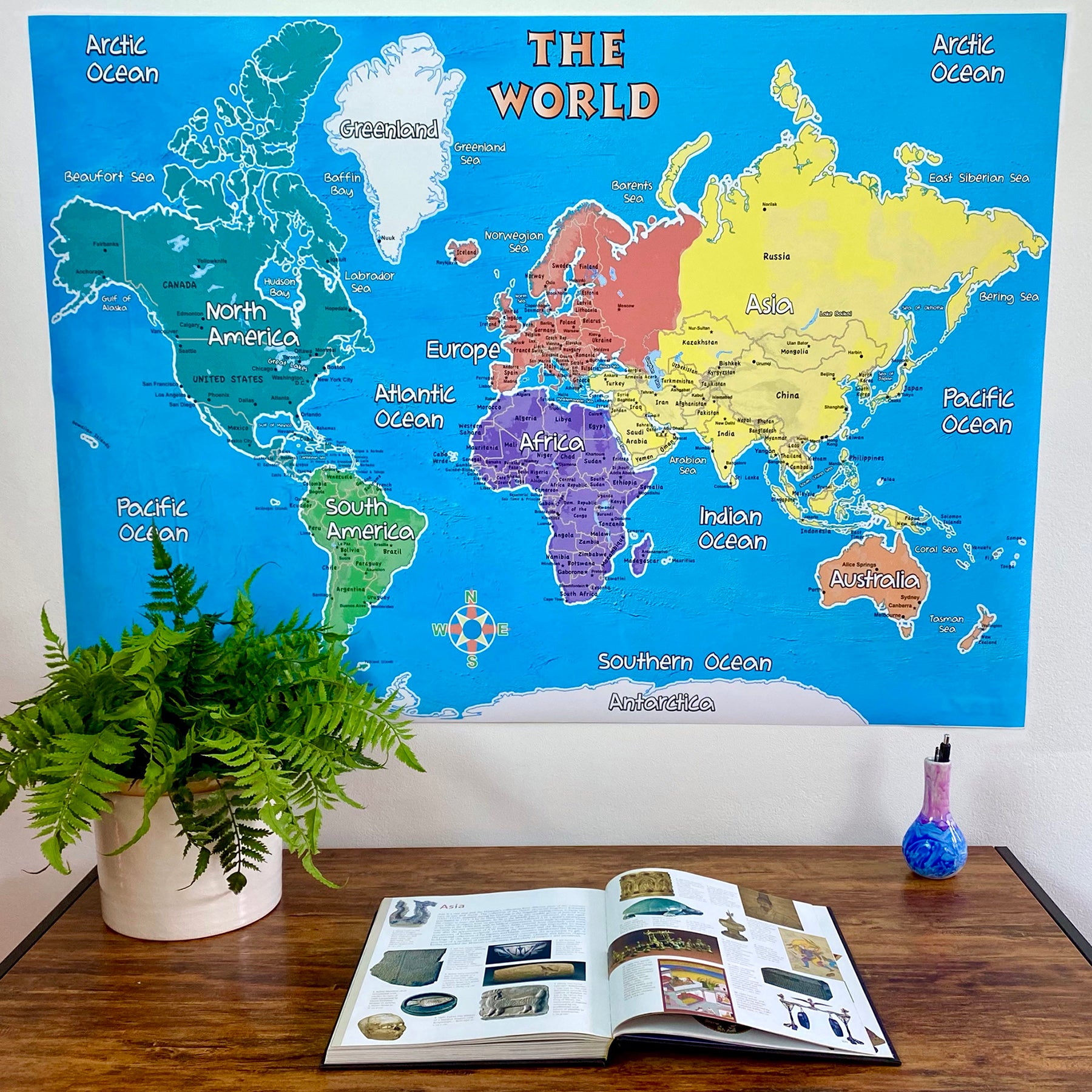 Young Explorer World Map, 42" x 30"