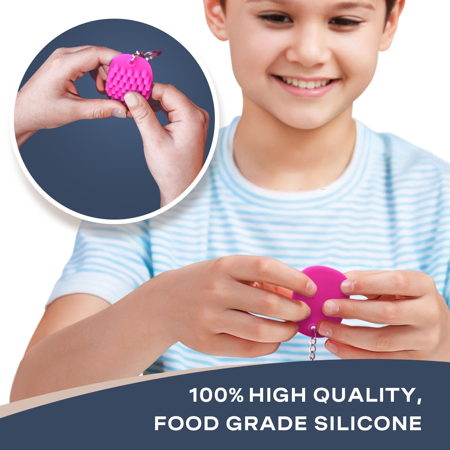 Fidget Keychain, Pink