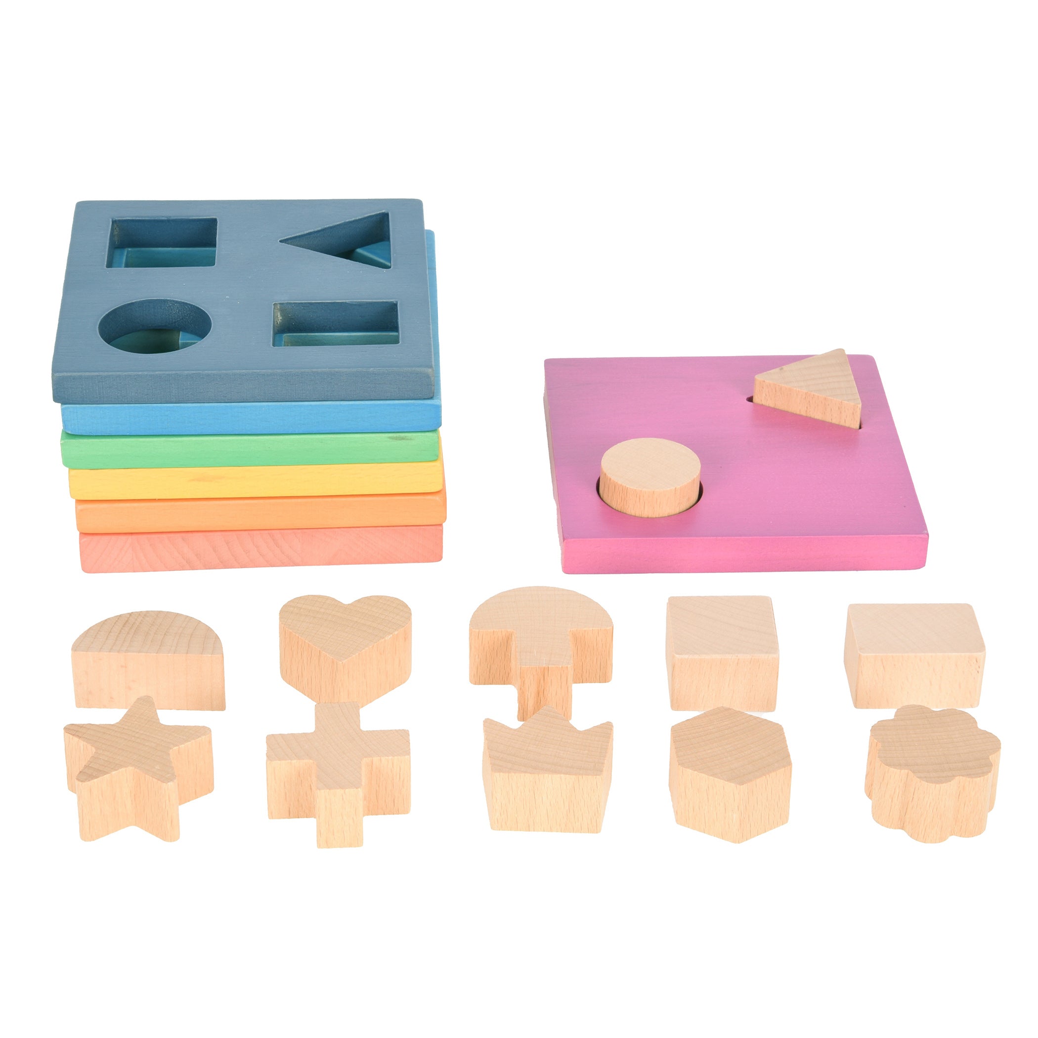Rainbow Wooden Shape Stacker