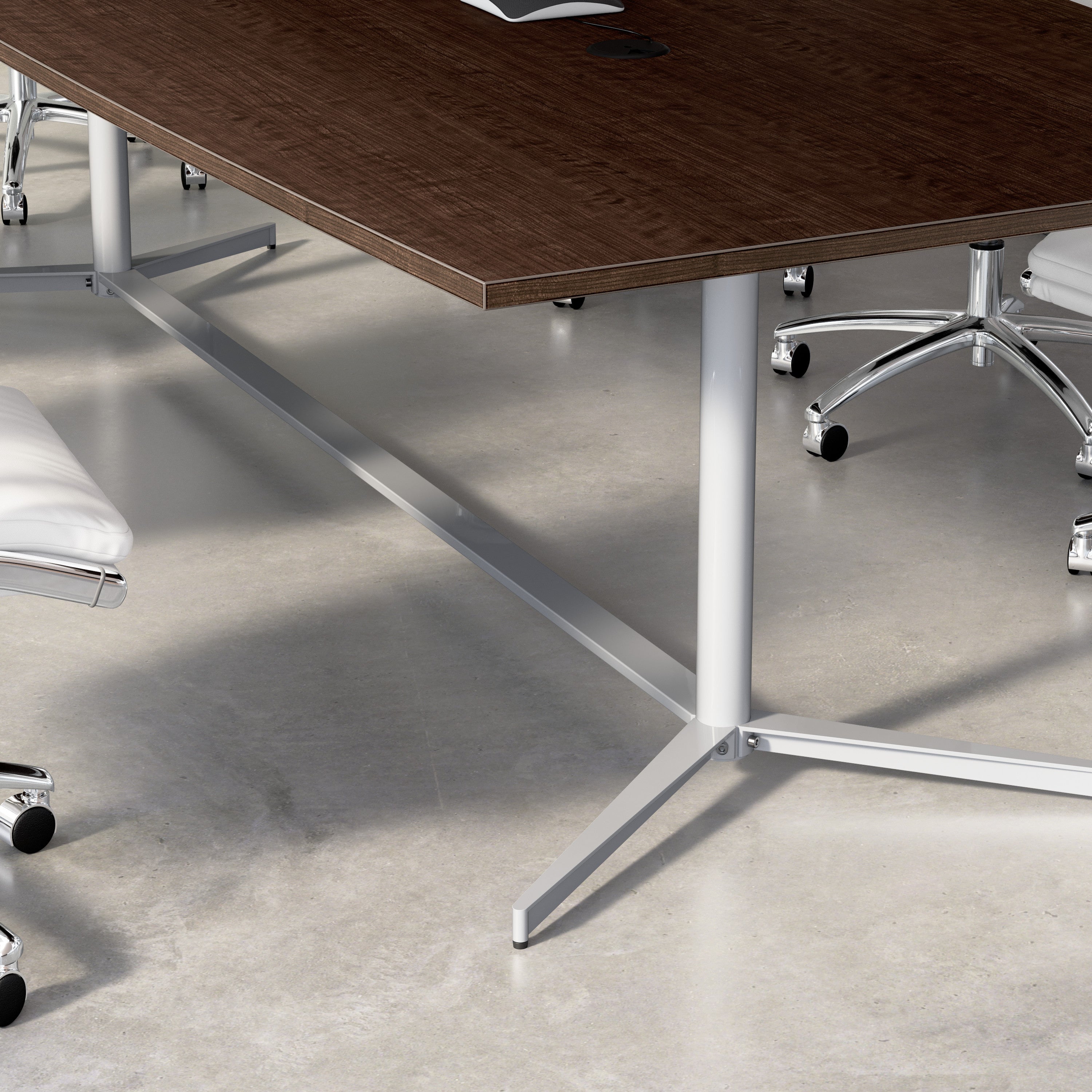 Bush Business Furniture 72-inch Office Conference Table with Metal Base in Mocha Cherry - 73.25" Width x 35.98" Depth x 30.28" Height
