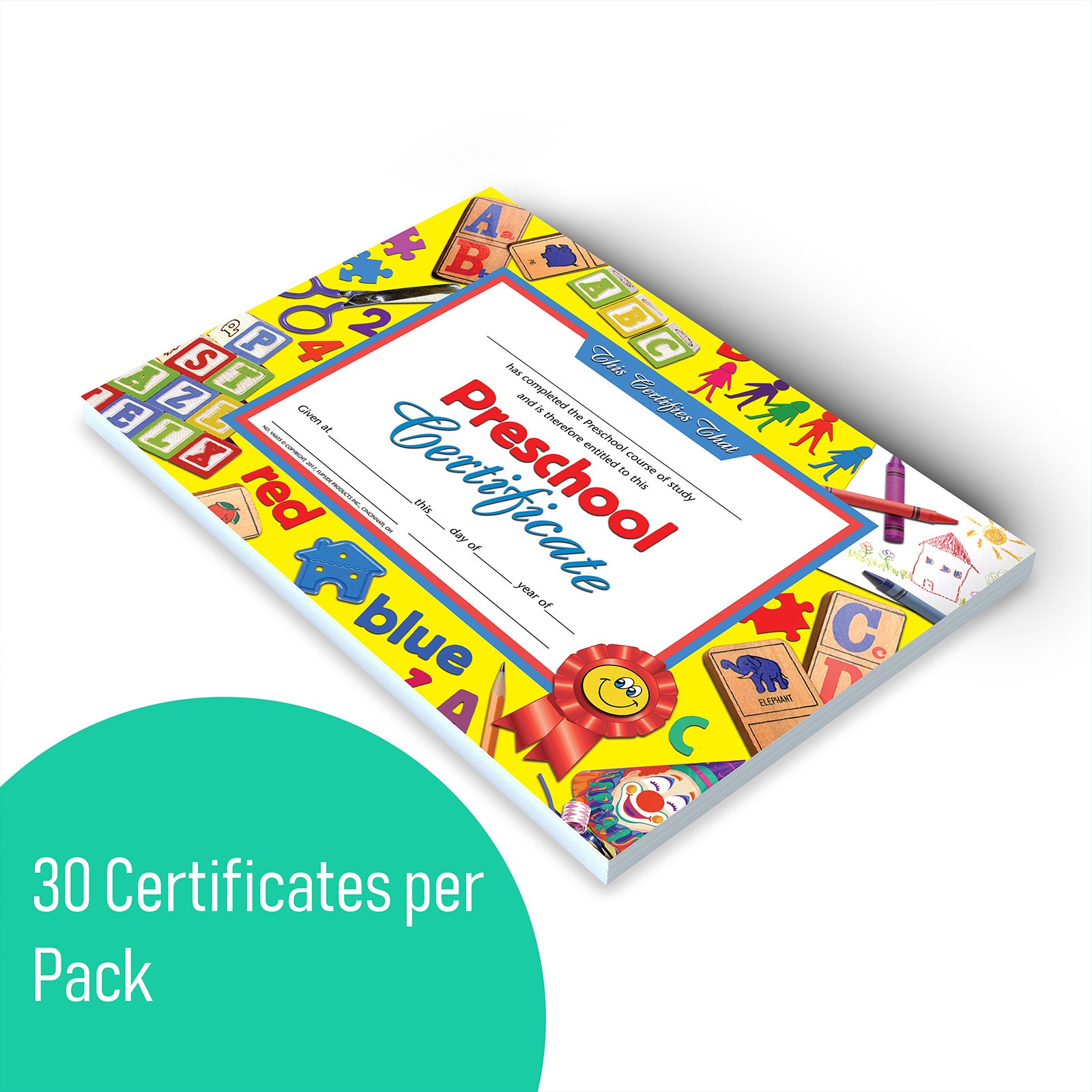 Preschool Certificate, 8.5" x 11", Pack of 30