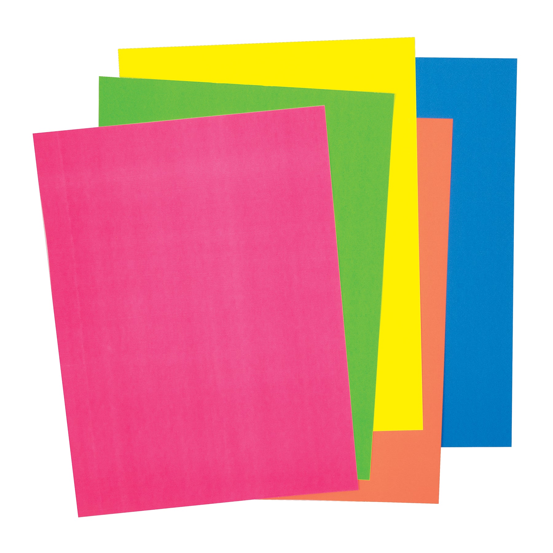 Premium Neon Art Paper Pad, 5 Assorted Colors, 9" x 12", 50 Sheets