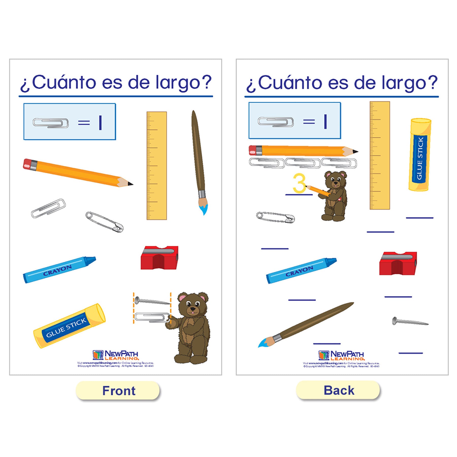 Measurement Bulletin Board Charts, Set of 5, Spanish Edition